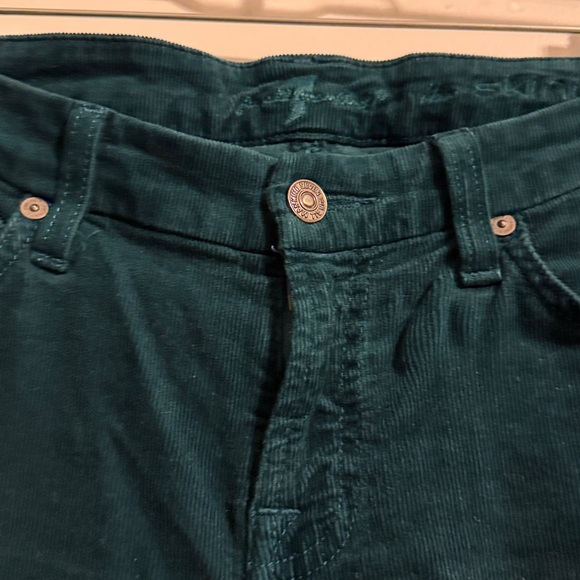 7 For All Mankind Teal Skinny Corduroys - Picture 2 of 8